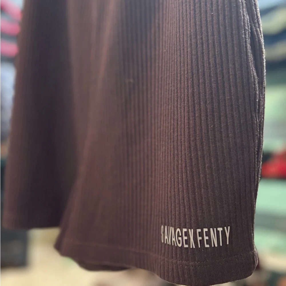 Savage X Fenty Chocolate Ribbed Romper - Picture 2 of 6
